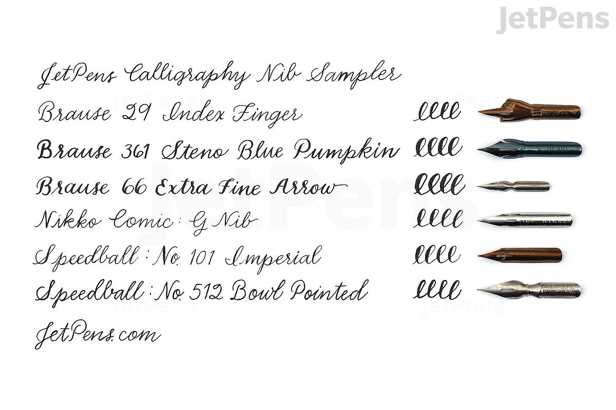 Set de 7 de puntas de caligrafía - Sample