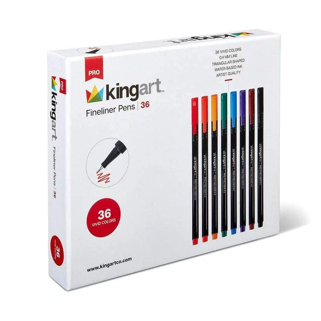 Kingart Pro Fineliner / juego de 36 colores únicos