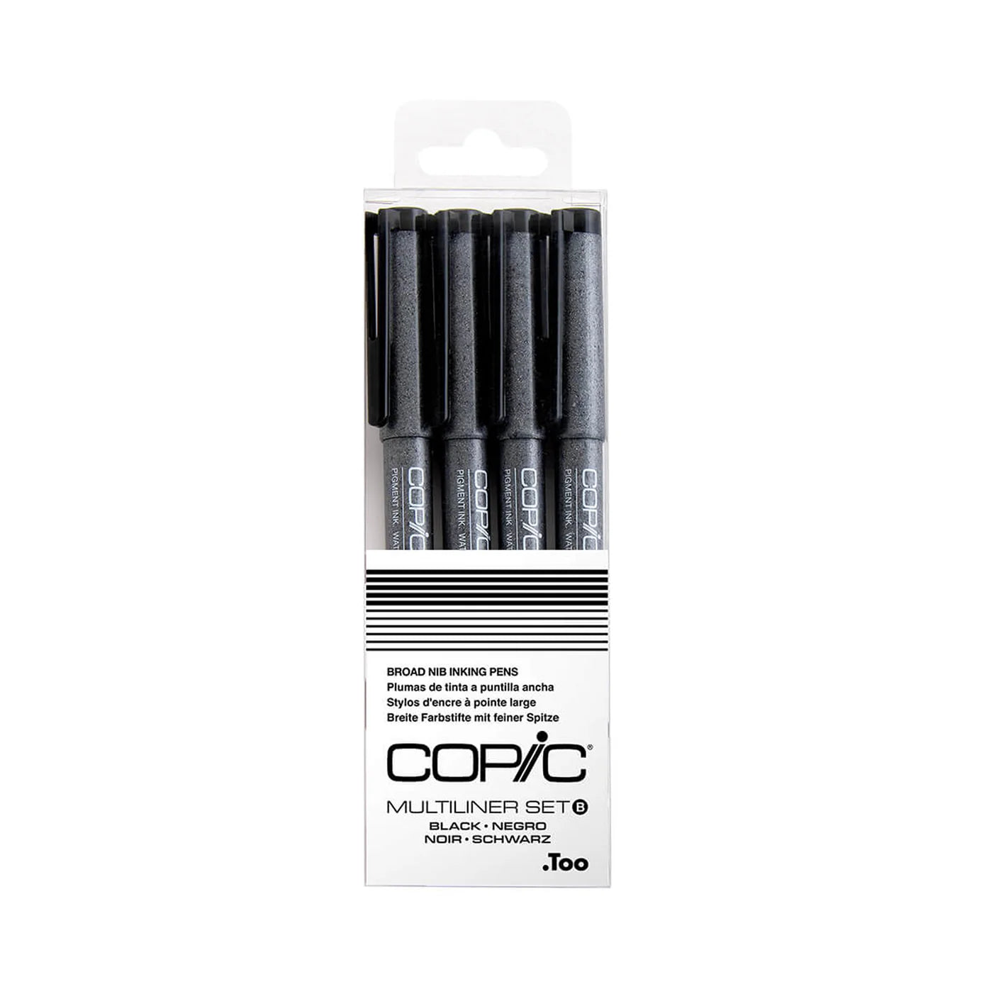 Copic Multiliners, amplio negro, juego de 4