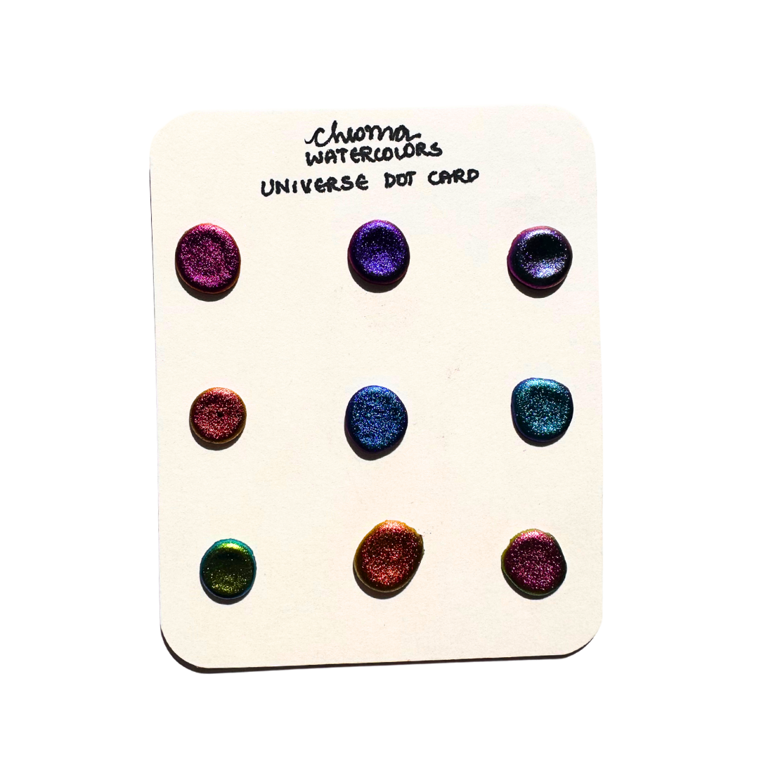 Acuarelas Artesanales: Universe Set Dot Card- Chroma Watercolors