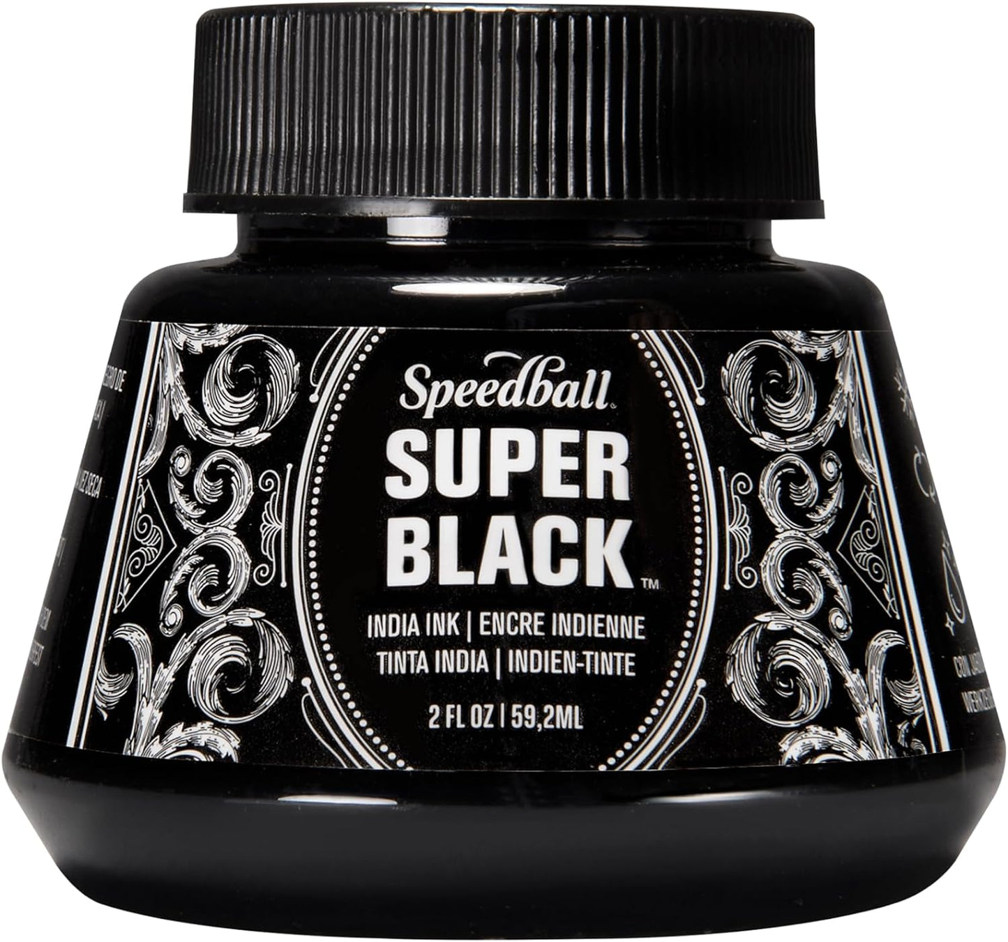 Speedball Tinta Super Black India, 2 onzas