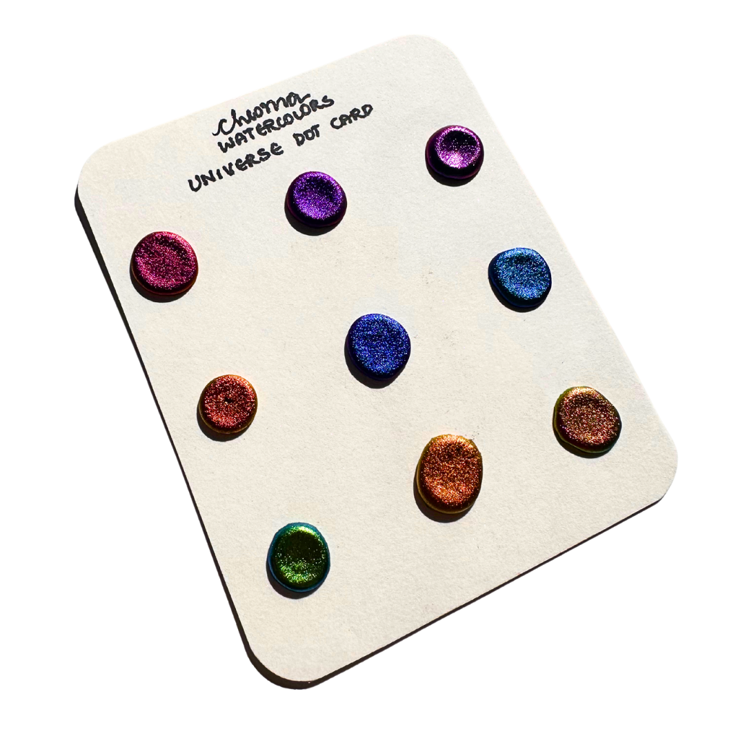 Acuarelas Artesanales: Universe Set Dot Card- Chroma Watercolors