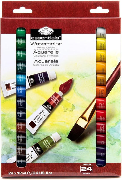 Royal & Langnickel WAT24 - Pintura de tubo para acuarela, 0.4 fl oz, paquete de 24 colores