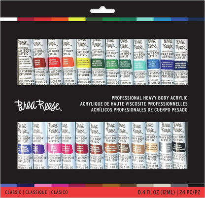 Brea Reese - Juego de pintura acrílica (24 unidades), diseño clásico