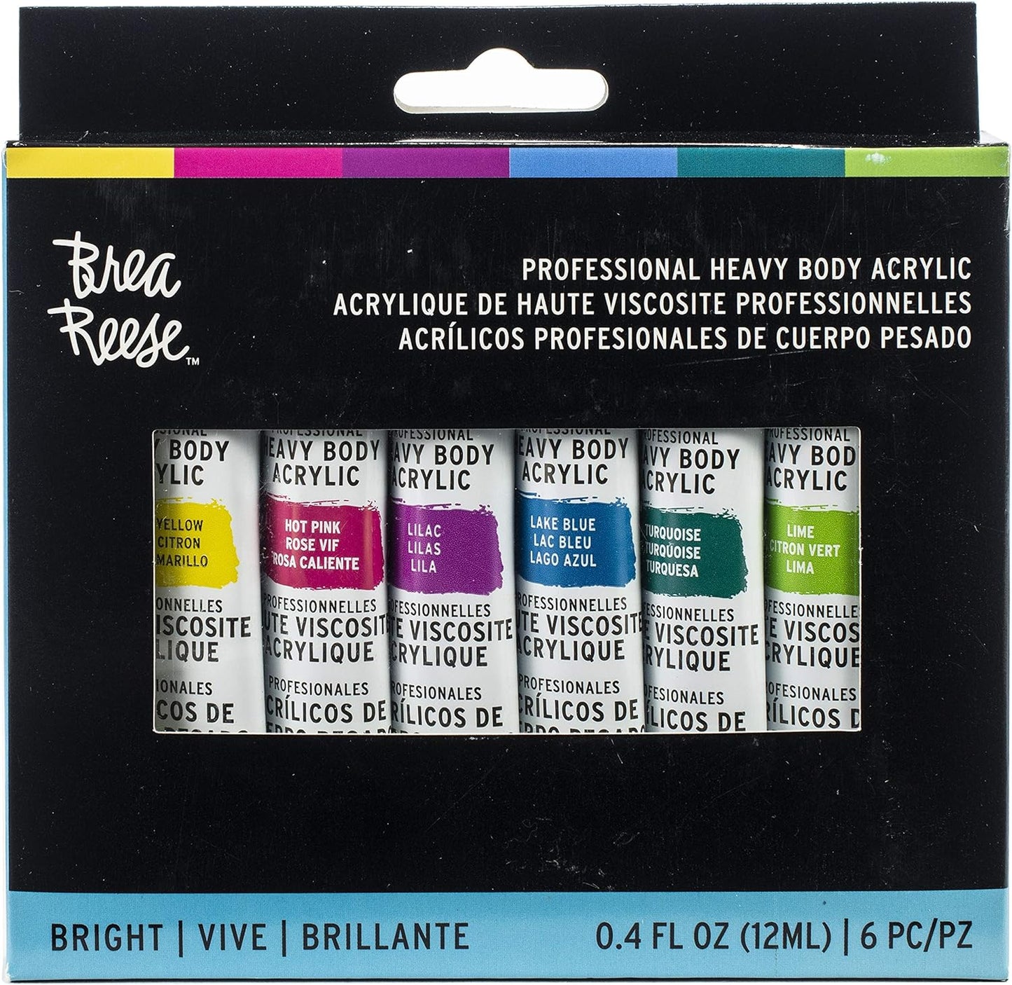 Brea Reese - Juego de pintura acrílica (6 unidades), color brillante (VIVE)