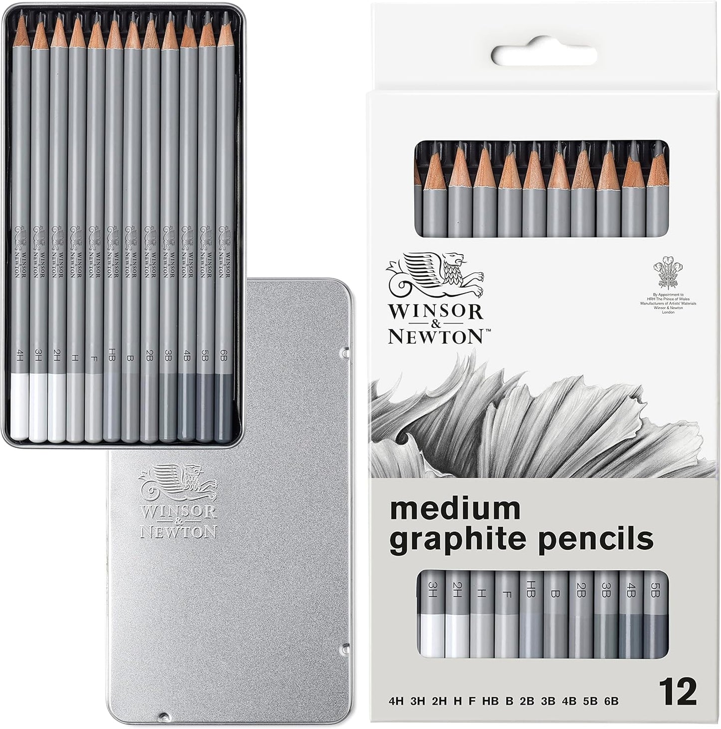 Winsor & Newton Studio Collection - Lápices de grafito, 12 unidades