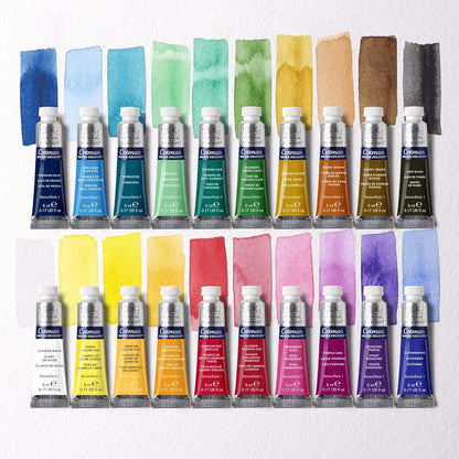 Winsor & Newton Cotman - Juego de pintura de acuarela, 20 colores, tubos de 0.17 onzas líquidas