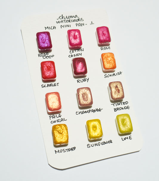 Acuarelas Artesanales: Mica 1 Mini Pans- Chroma Watercolors