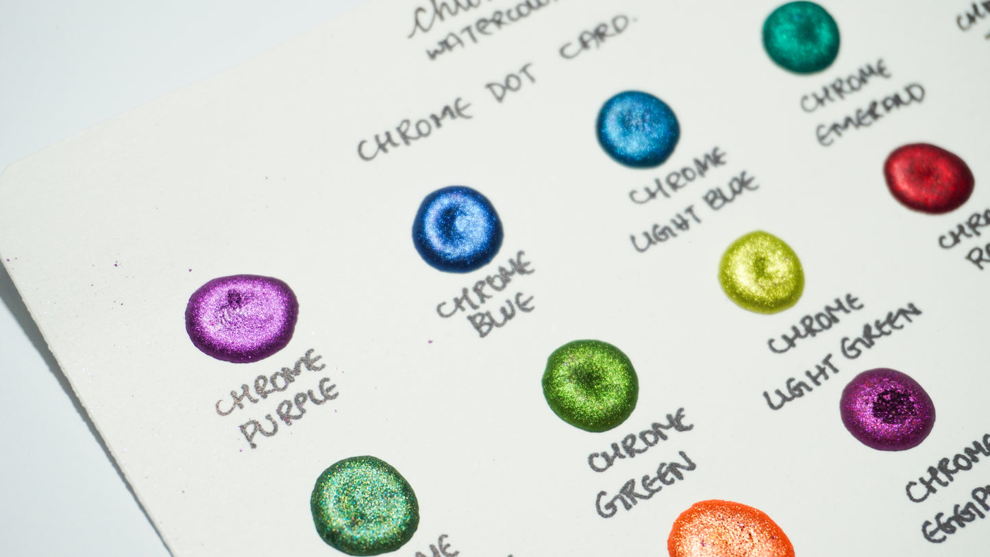 Acuarelas Artesanales:  Chrome Dot Cards - Chroma Watercolors