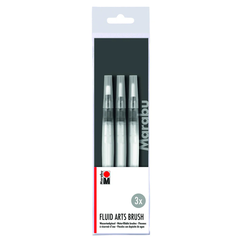 Marabu Fluid Arts Brushes, Set de 3