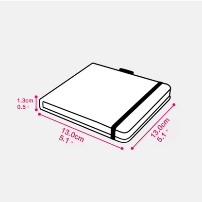 Diario cuadrado de acuarela de 5.1 x 5.1 pulgadas, 10.58 oz/m², encuadernado duro, 40 unidades (20 hojas delanteras y traseras, 2 texturas) KEEPLIVINGFASTER