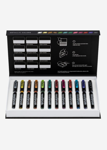 KARIN MARKERS - Realbrush METALLIC set de 12 KEEPLIVINGFASTER