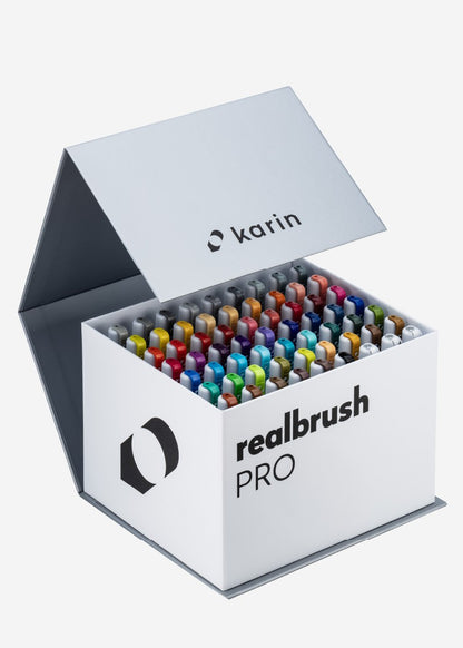 KARIN MARKERS - Realbrush PRO Mega Box  60 colores +  3 blenders KEEPLIVINGFASTER