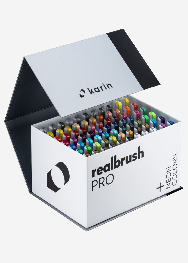 KARIN MARKERS - Realbrush PRO | Mega Box PLUS | 72 colores + 3 blenders KEEPLIVINGFASTER