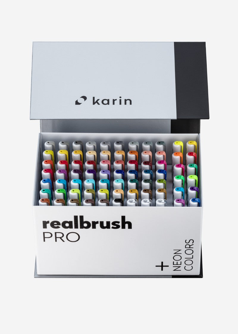 KARIN MARKERS - Realbrush PRO | Mega Box PLUS | 72 colores + 3 blenders KEEPLIVINGFASTER