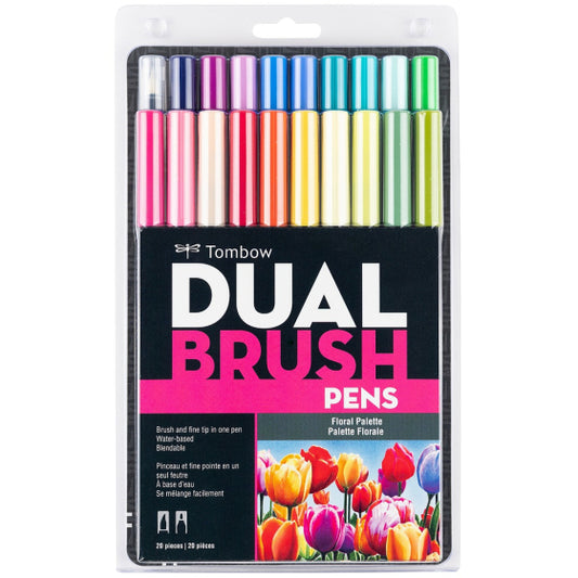 Dual Brush Pen Art Markers, Perfect Blends, 20-Pack