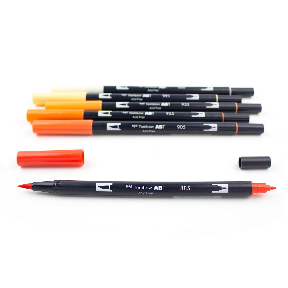 Dual Brush Pen Art Markers, Orange Blendables, 6-Pack