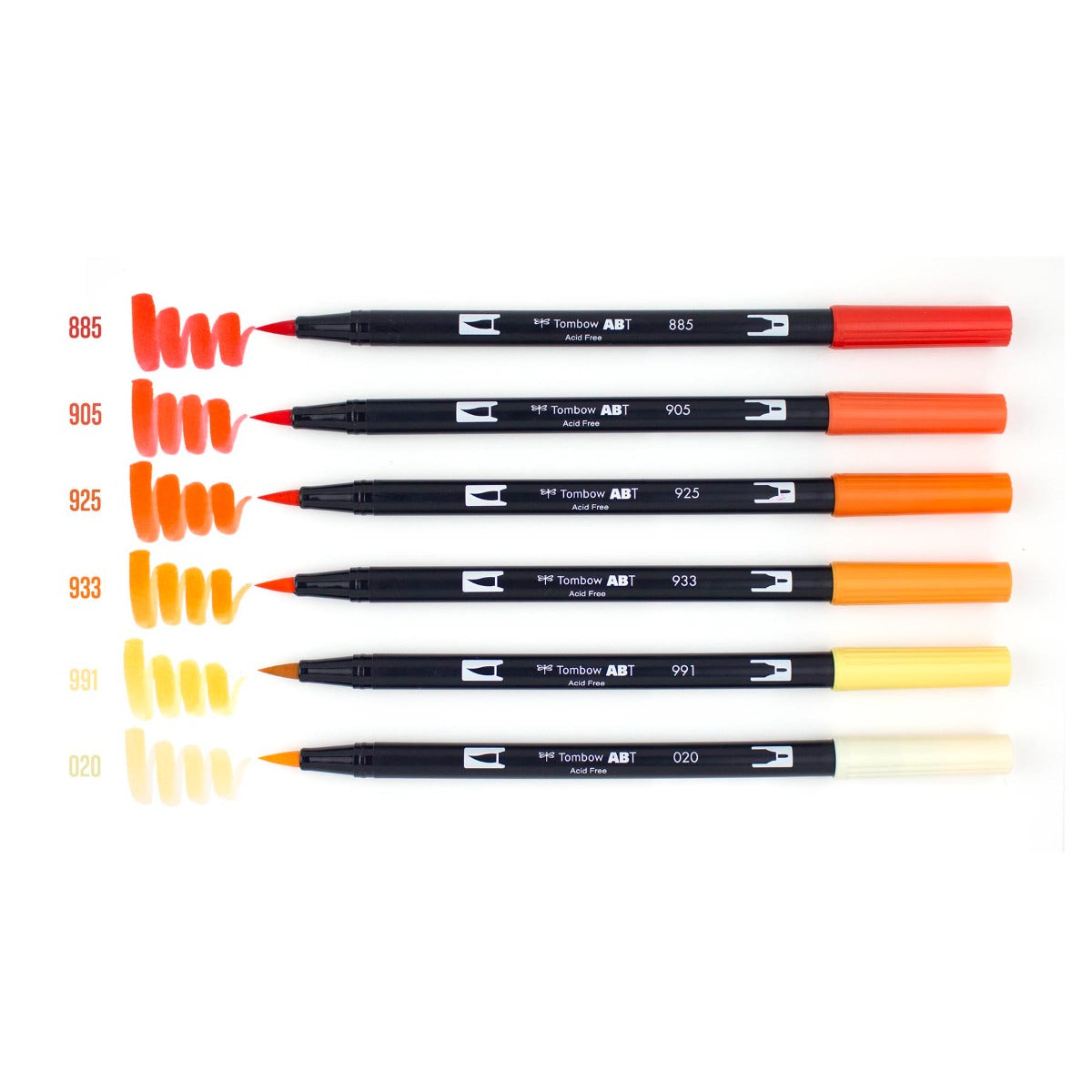 Dual Brush Pen Art Markers, Orange Blendables, 6-Pack