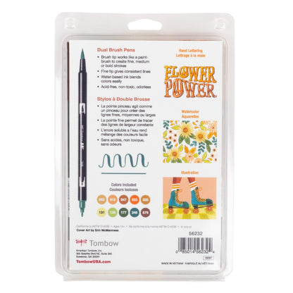 Tombow Dual Brush Pen Art Markers 10-Pack, Seventies