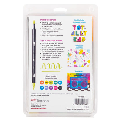 Tombow Dual Brush Pen Art Markers 10-Pack, Eighties