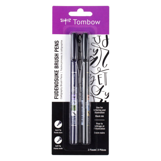 Tombow Fudenosuke Brush Pen 2-Pack